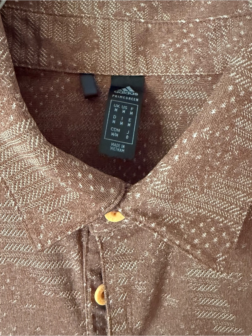 adidas Men's Rust-Brown Short Sleeve Polo - Picture 2 of 3